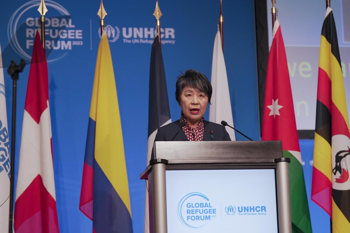 Kamikawa Yoko, Ministra de Relaciones Exteriores de Japón, intervino en la sesión plenaria de apertura. 