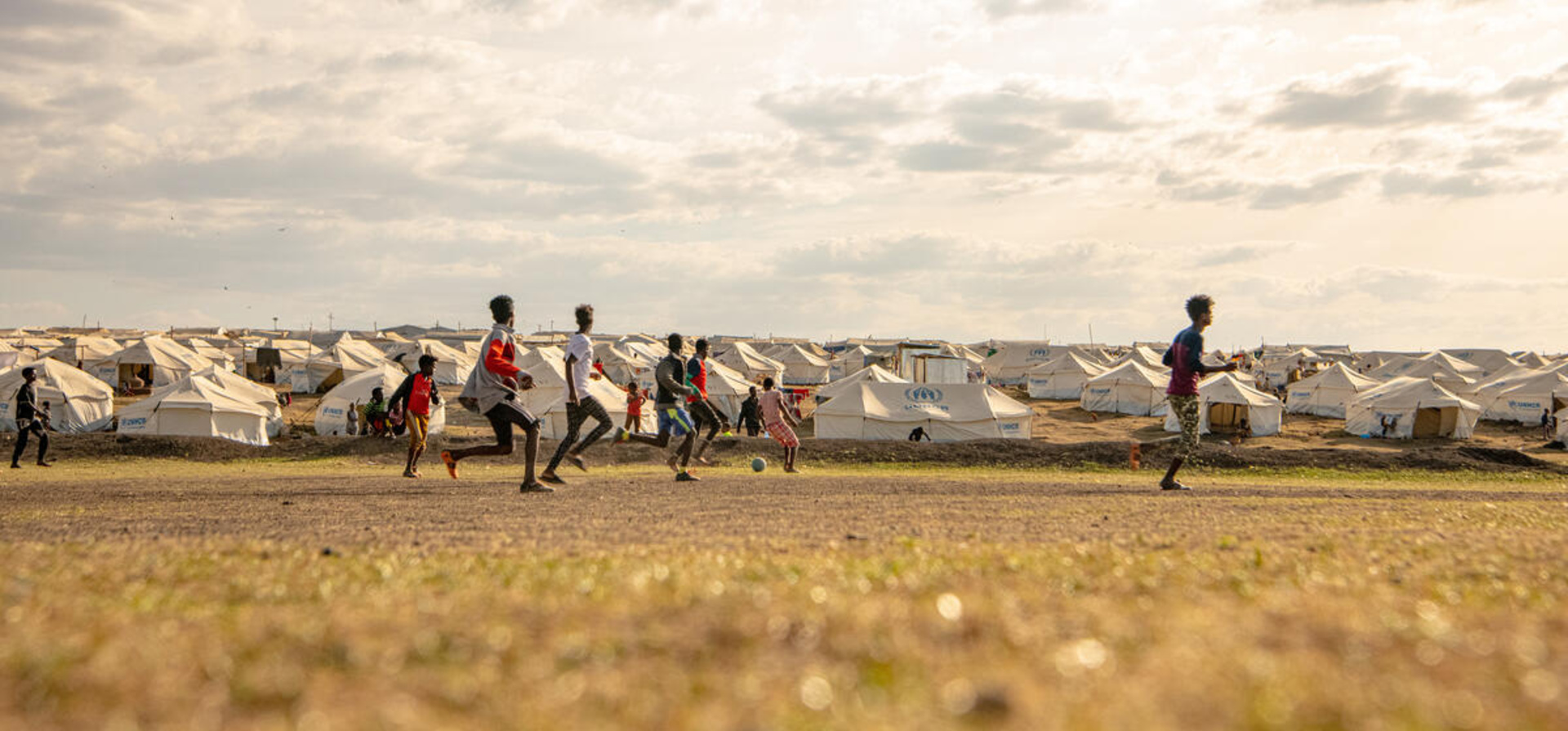Ethiopia. UN High Commissioner for Refugees, Filippo Grandi, visits Eritrean refugees displaced by war in the Tigray region