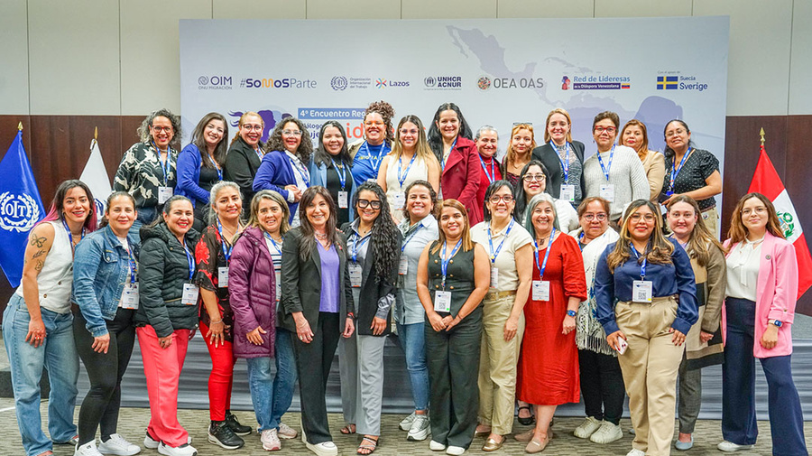 Foto grupal de las participantes.