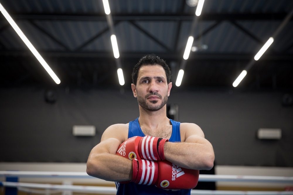 Germany. Boxer Wessam Salamana is training hard in the hope to compete in Tokyo 2020 under the Olympic Flag as a member of the Refugee Olympic Team.