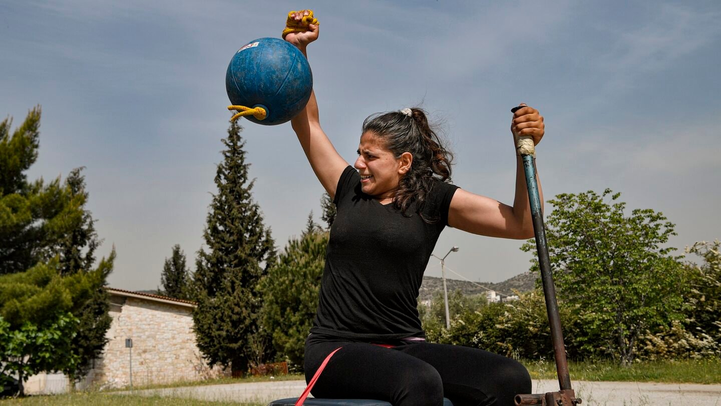 Greece. Alia Issa trains with hope of a place on the Refugee Paralympic Team