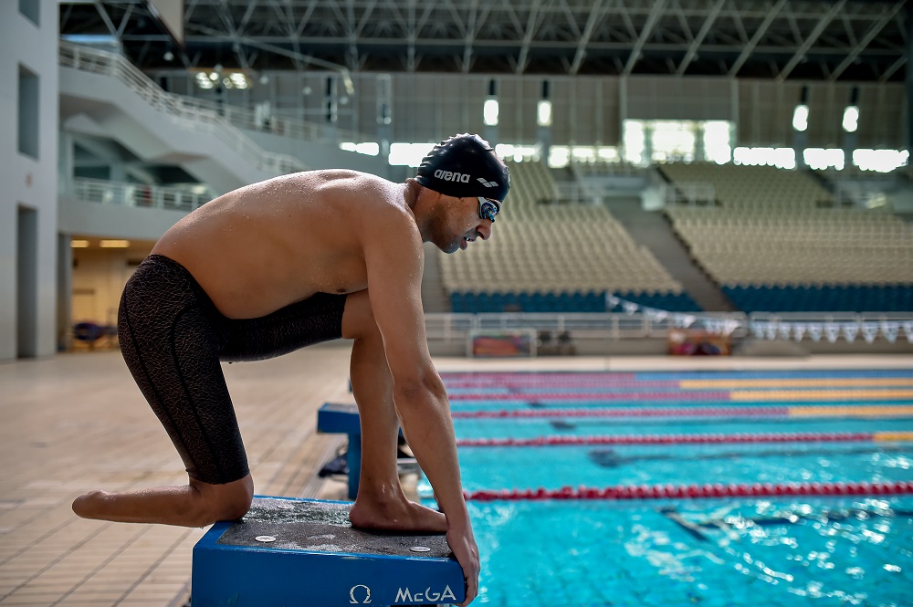Greece. Refugee athlete Ibrahim Al Hussein trains with hopes of securing a spot on the  Tokyo 2020 Refugee Paralympic Team