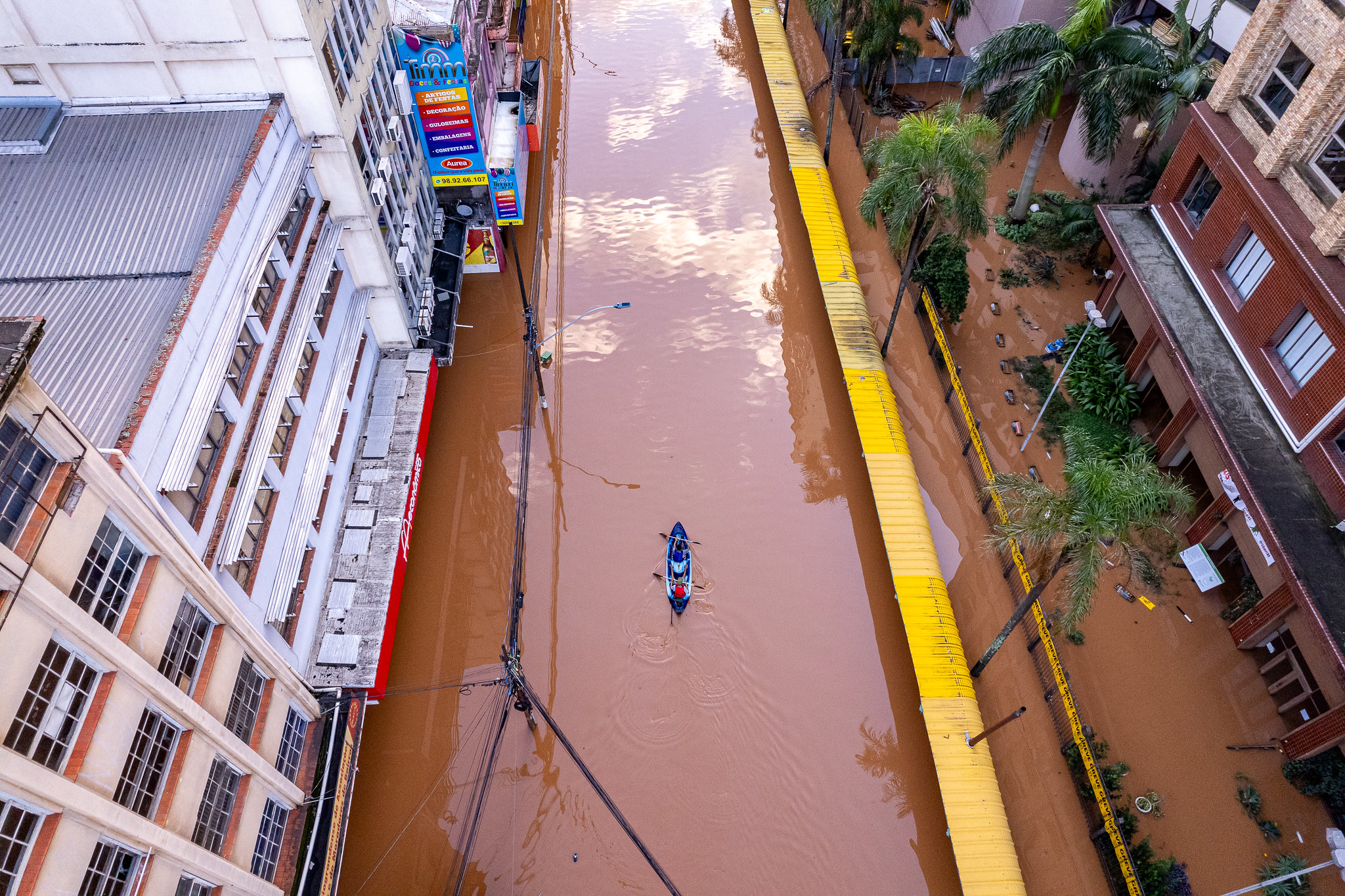 A capital do Rio Grande do Sul, Porto Alegre, afetada por enchentes