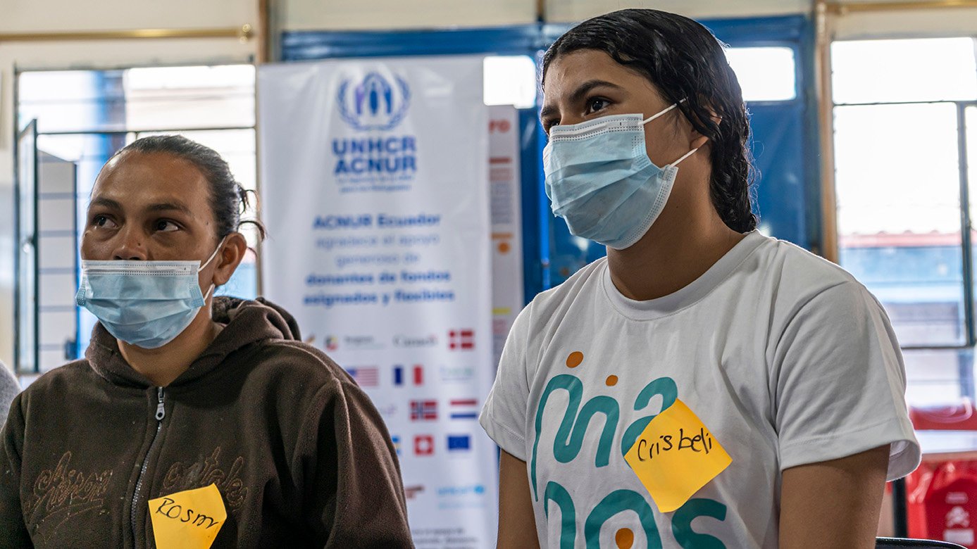ACNUR desarrolló una ronda de evaluaciones participativas para conocer las necesidades de las y los refugiados en todo Ecuador. En esta sesión, mujeres venezolanas en Quito compartieron sus miedos y sueños para el futuro.