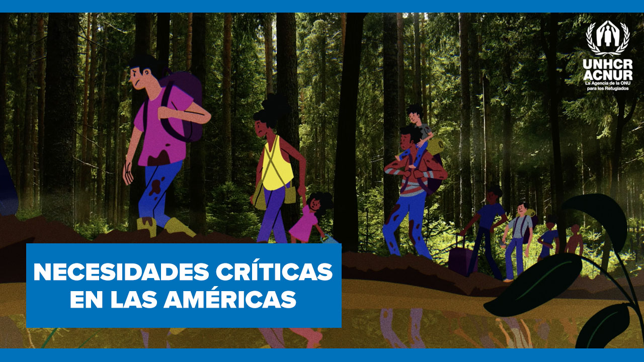 Portada del video en YouTube: ilustración de personas en desplazamiento