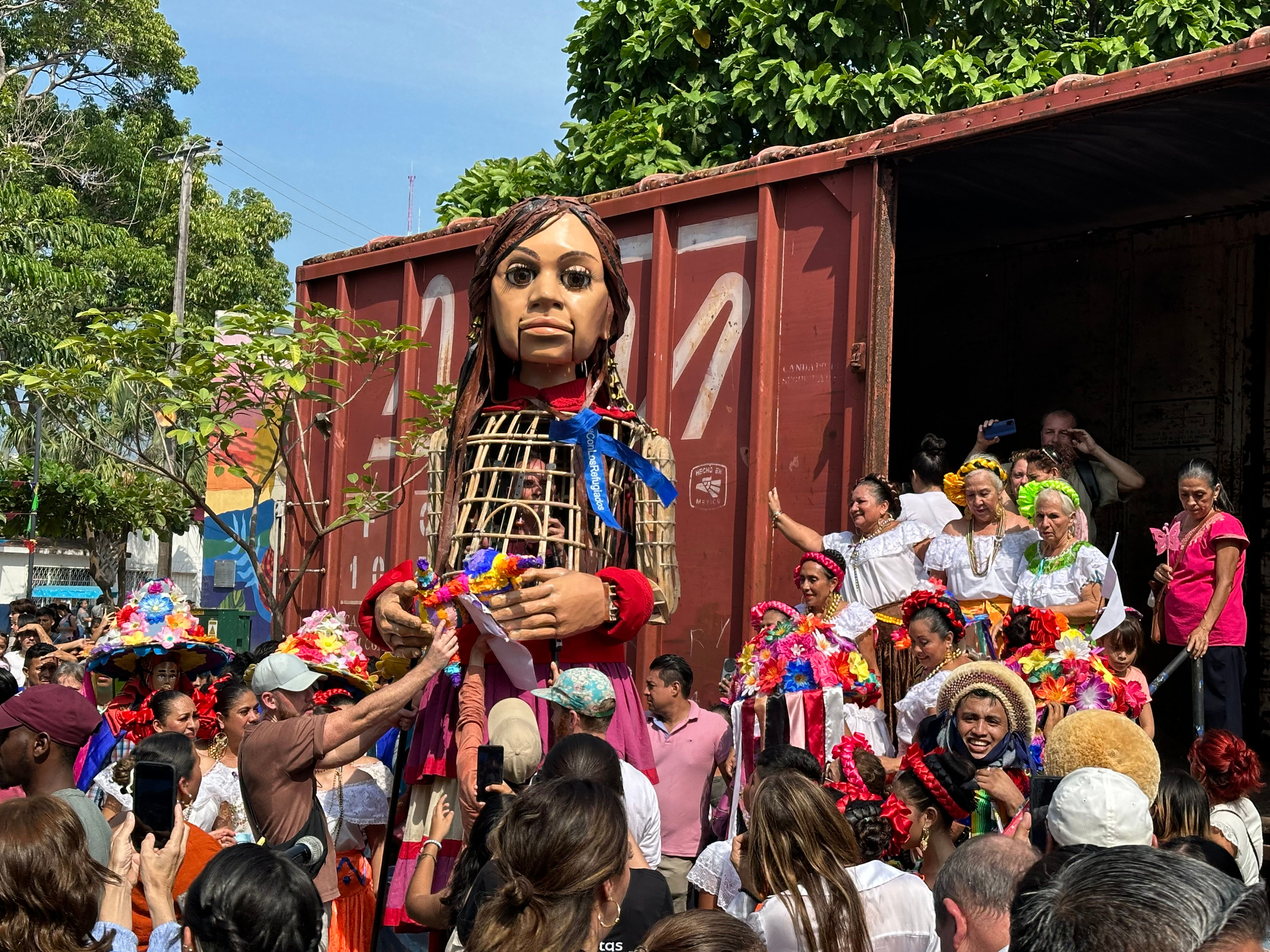 La pequeña Amal en Tapachula, Chiapas.