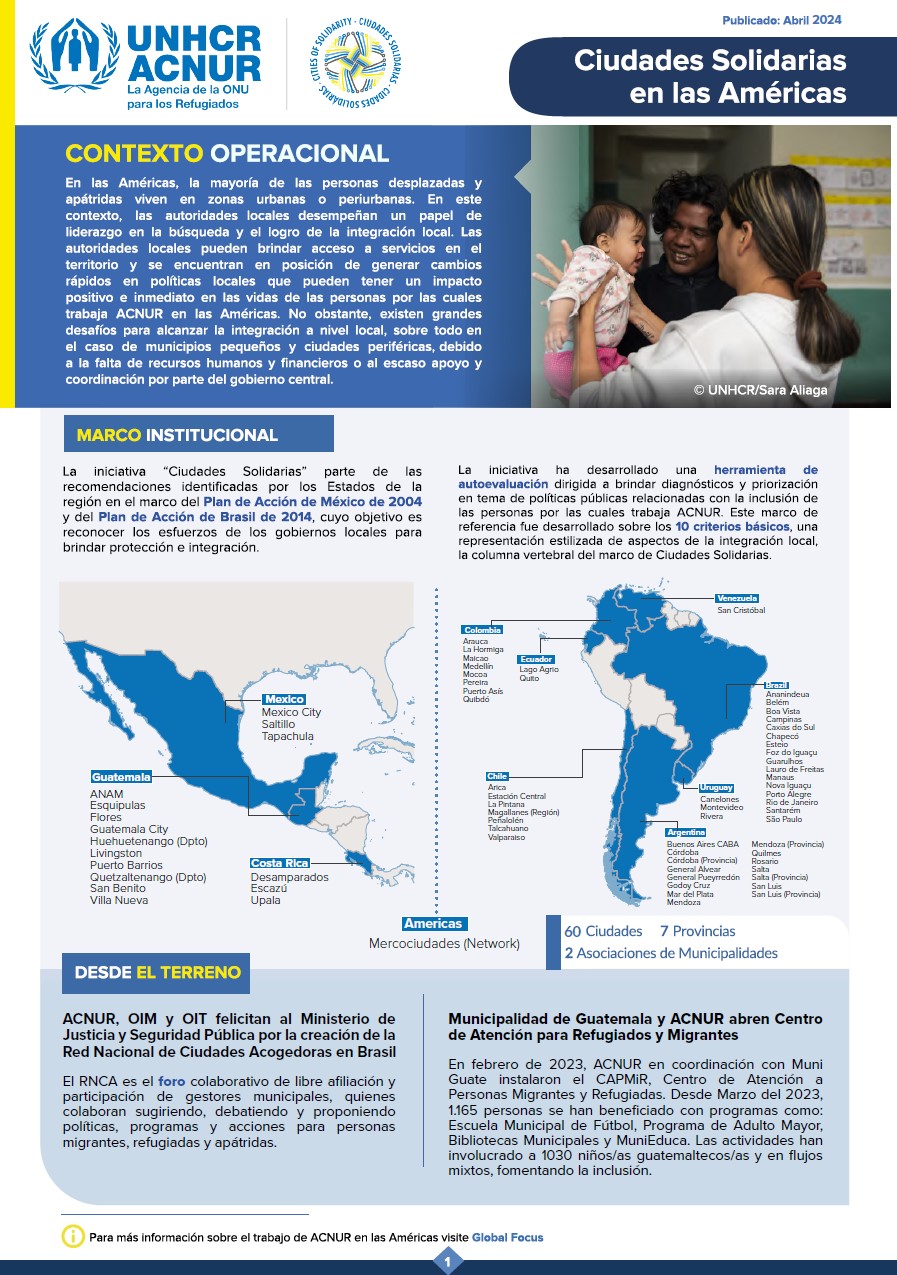 Ciudades Solidarias en las Américas - Abril de 2024