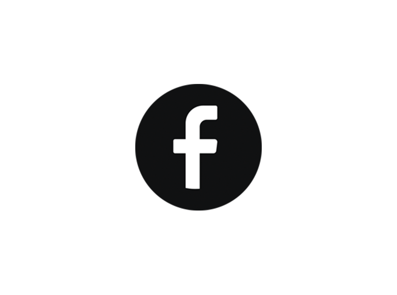 logo de facebook en negro