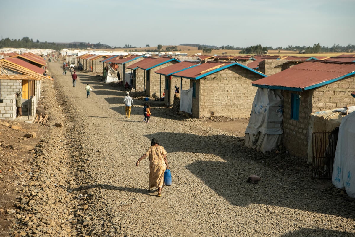 Ethiopia. UN High Commissioner for Refugees, Filippo Grandi, visits Eritrean refugees displaced by war in the Tigray region