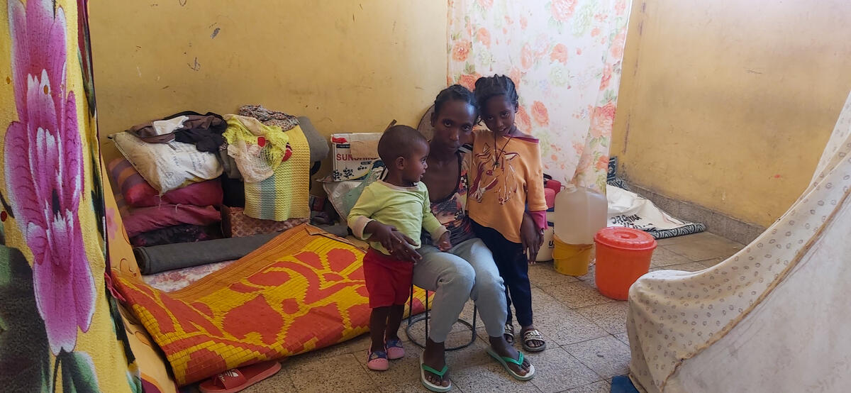 Ethiopia. UN High Commissioner for Refugees, Filippo Grandi, visits IDPs displaced by war in the Tigray region