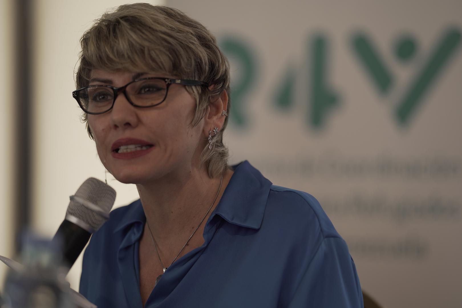 Karmen Sakhr, Representante de ACNUR para el Sur de América Latina, resaltó la importancia de las alianzas entre actores de la comunidad internacional y donantes.