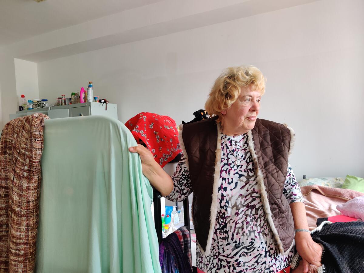 Slovakia. Albina, Ukrainian refugee living in Humenne accommodation facility, recalls peaceful life in Ukraine,