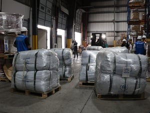 Artículos de ayuda de ACNUR listos para ser despachados desde la Ciudad de Panamá.