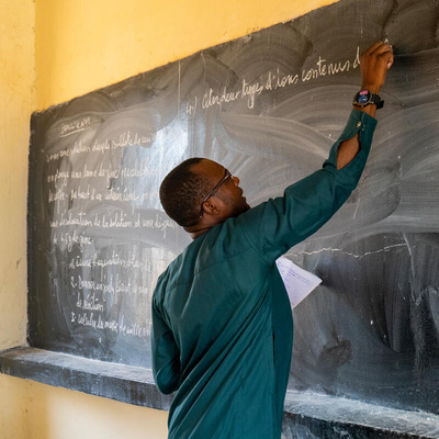 Niger. Nigerian refugees and host community children benefit of education in Madaoua