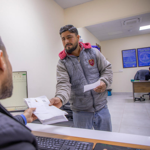 Iraq. UNHCR issues and renews certificates for asylum seekers and refugees at Bahirka Community Service Centre in Erbil