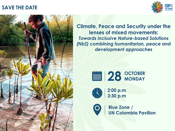 Panel on climate, peace and security under the lenses of mixed movements: 28 October, COP 16, Cali, Colombia.