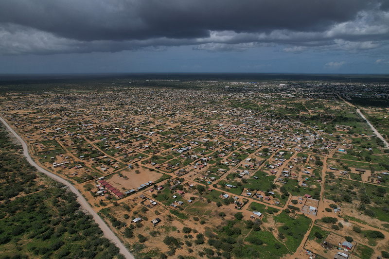 Vista aérea del asentamiento.