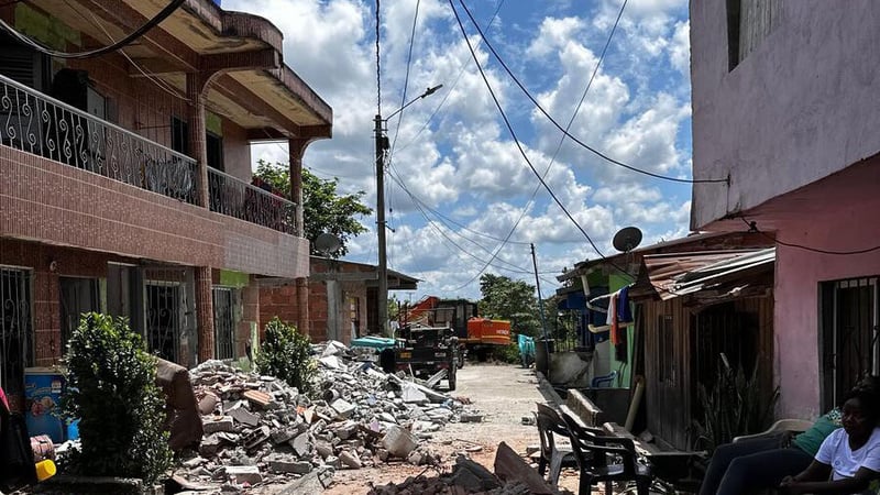 edificios derrumbados por el sismo en Quibdó, Colombia.