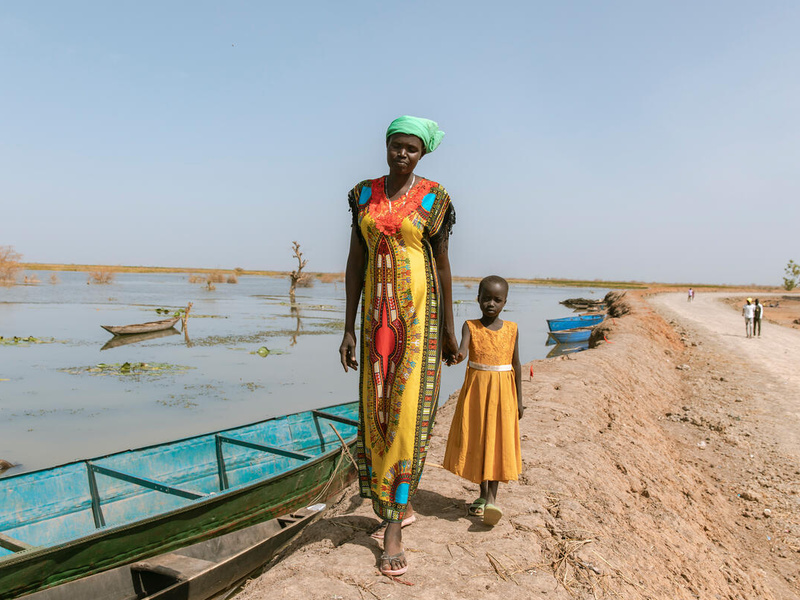 South Sudan. Displaced by floods