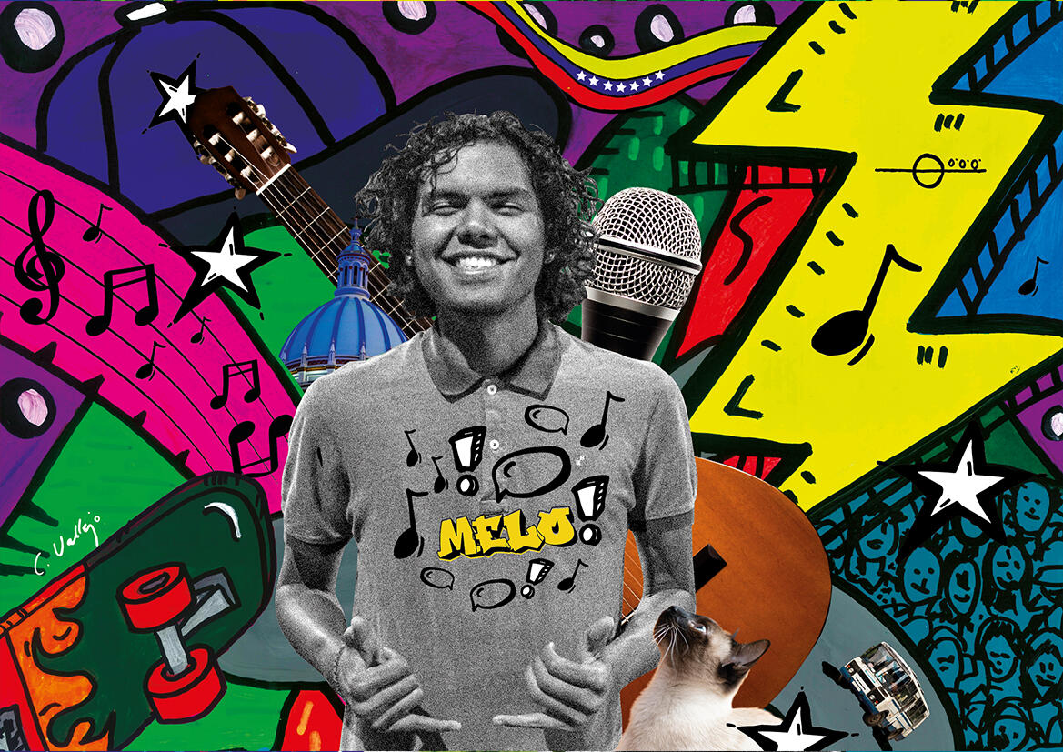 Ángel Melo encontró en los beats y las rimas, una forma diferente de hacer un llamado de solidaridad por las personas refugiadas en Ecuador.