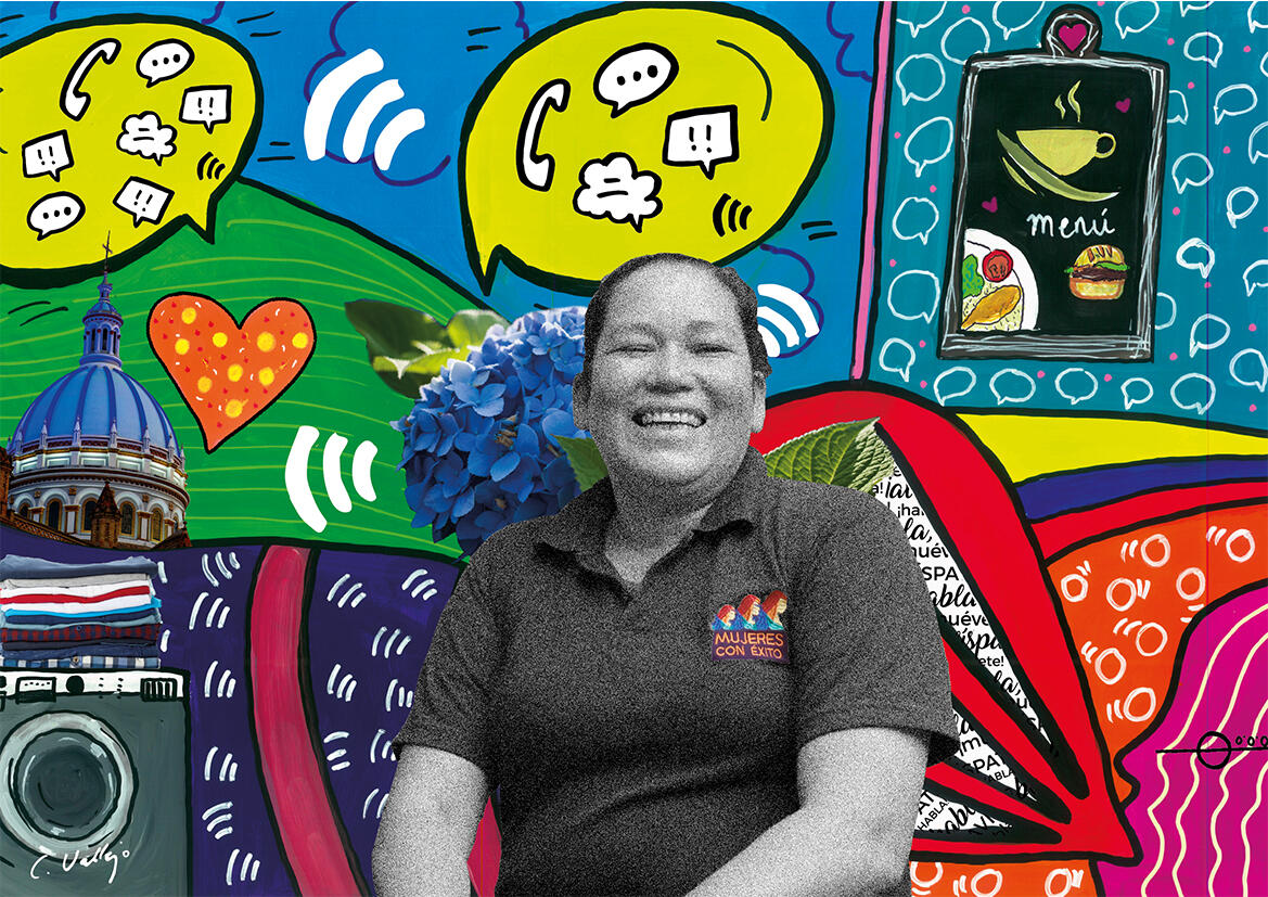 Arlyn es una mujer colombiana que tuvo que huir de las amenazas de su país y de la violencia en su hogar. Su experiencia la llevó a integrar un colectivo de mujeres sobrevivientes de violencia donde juntas se apoyan para superarse y logra la independencia.