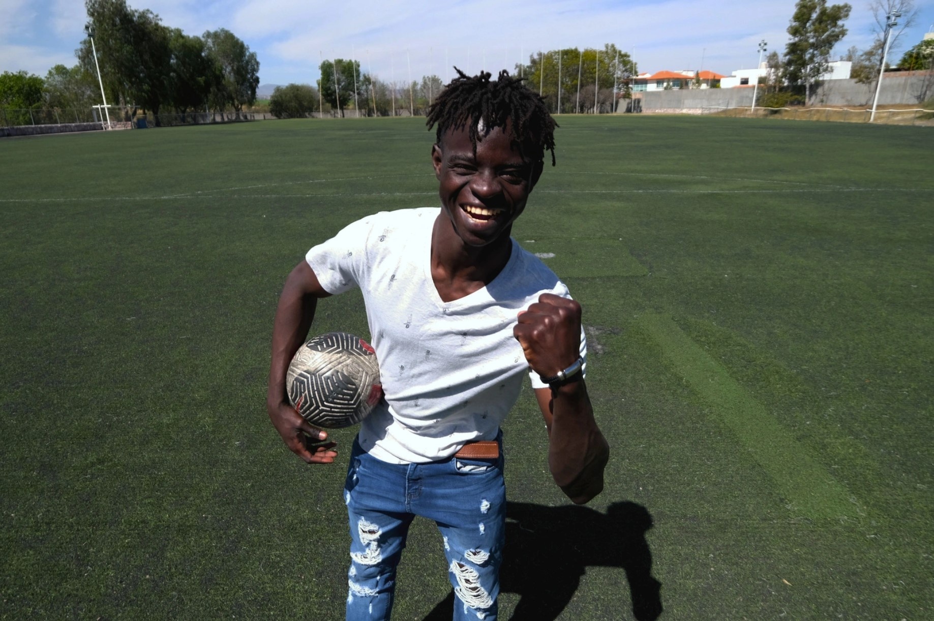 Ibrahime en la cancha.