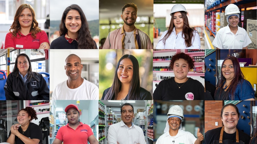 Un collage de fotos de 15 hombres y mujeres