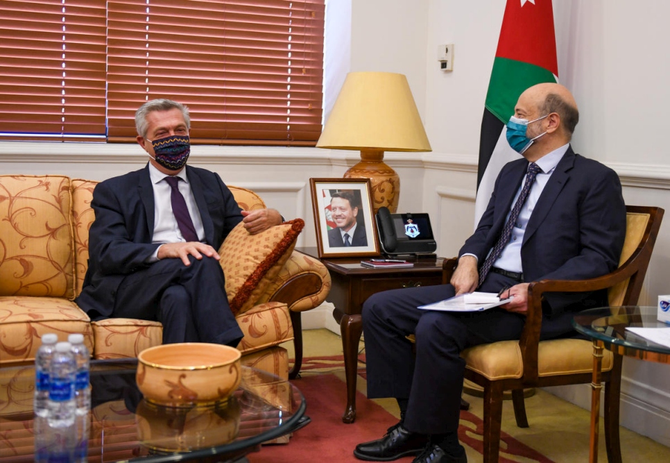 El Alto Comisionado de las Naciones Unidas para los Refugiados, Filippo Grandi, se reúne con el Primer Ministro jordano Omar Razzaz en Amán. 