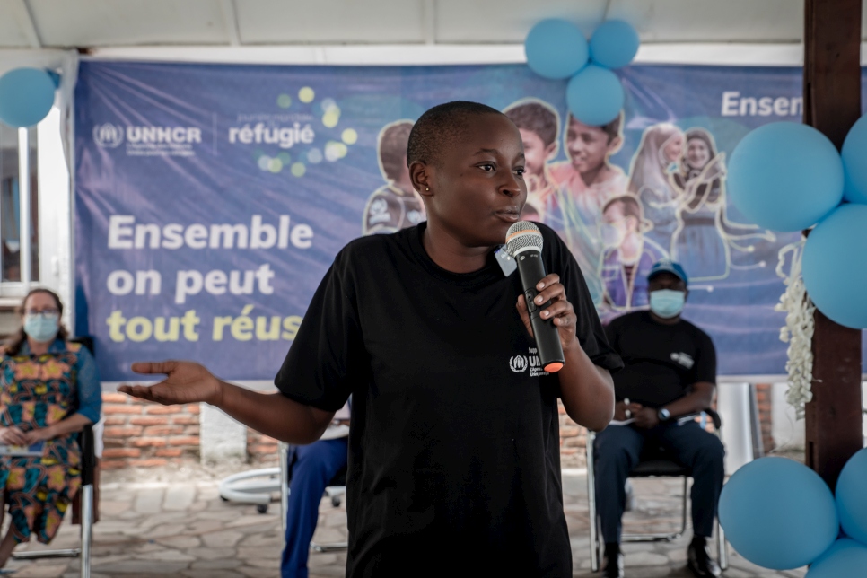 En la República Democrática del Congo, celebrando a las personas refugiadas y la comunidad que los acoge en Goma. 