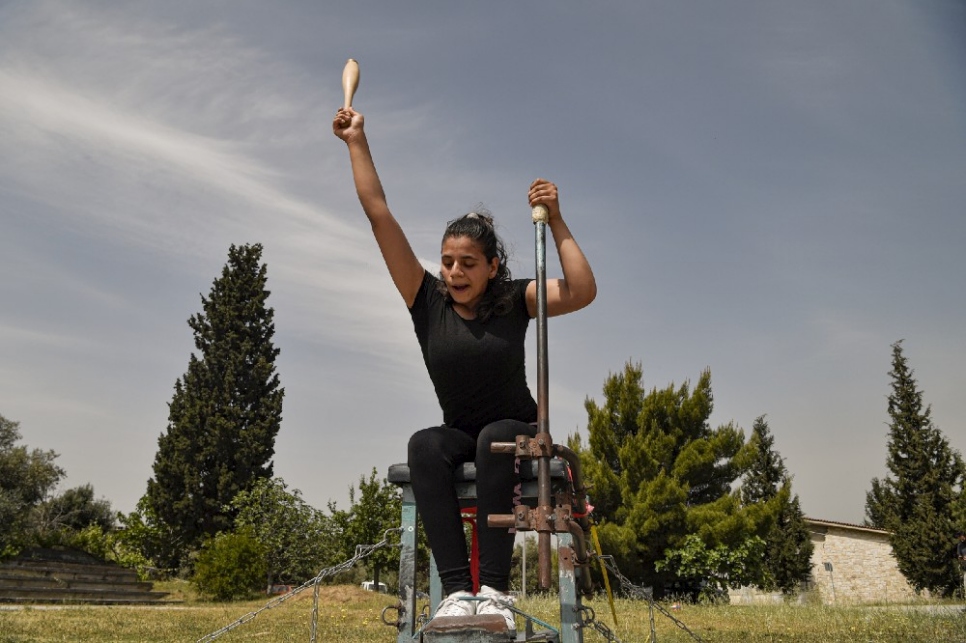 Alia Issa es una atleta y refugiada siria que vive en Grecia.
