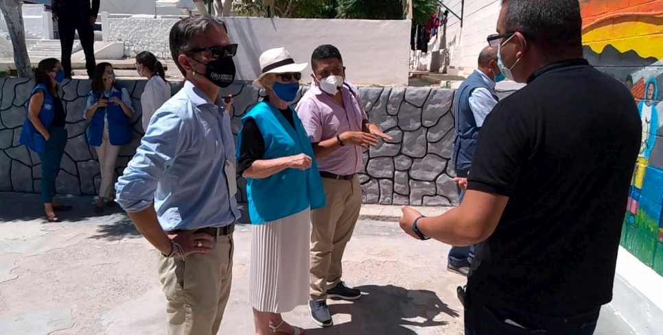 Visita de Gillian Triggs, Alta Comisionada Auxiliar para la Protección de ACNUR, al Albergue San Matías, en Ciudad Juárez, Chihuahua, México.