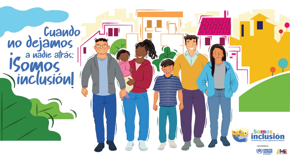 'Somos inclusión' la campaña que promueve la convivencia pacífica con personas en movilidad humana en diversos municipios de Ecuador.