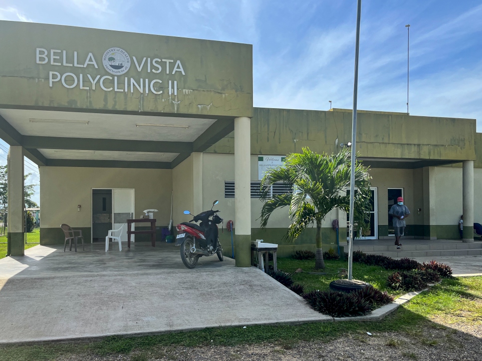 The Bella Vista Polyclinic, located in Independence Village, was where Rosa and UNHCR partner HUMANA People to People held a meeting with the clinic's staff to share why Rosa and other asylum seekers were forced to flee their homes.