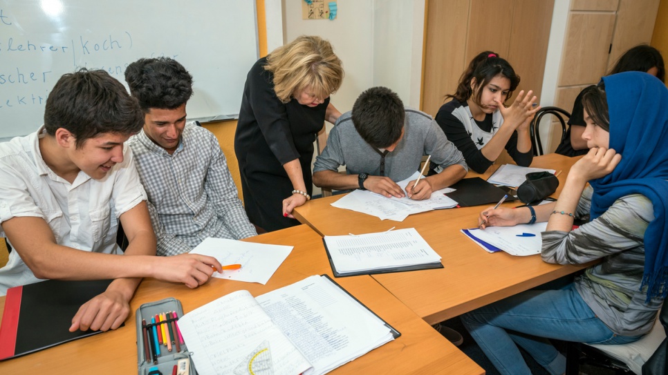"The children who join summer schools in Berlin wouldn't otherwise have the chance to learn German during the six-week holiday," said teacher Yvonne Hylla. [for translation]