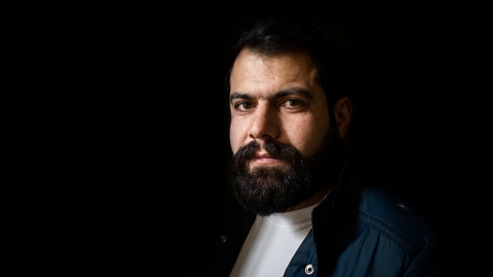 El refugiado sirio Jankidar, de 31 años, sueña con terminar su carrera en ciencias políticas.
