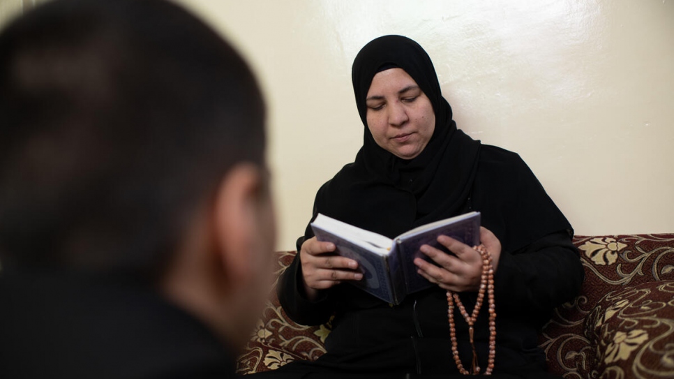 Jameela, madre de cuatro hijos, perdió a su esposo en el conflicto de Siria y se vio obligada a huir a Jordania.