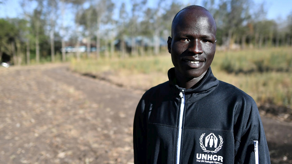Yiech Pur Biel, representante del Equipo Olímpico de Refugiados, en las instalaciones de Tegla Lorupe, en Ngong, Kenia.