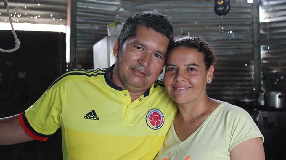Liliana y Alexander esperan en un futuro mejor en Colombia, donde tienen mejores perspectivas de integración económica gracias al programa financiado por KOICA.