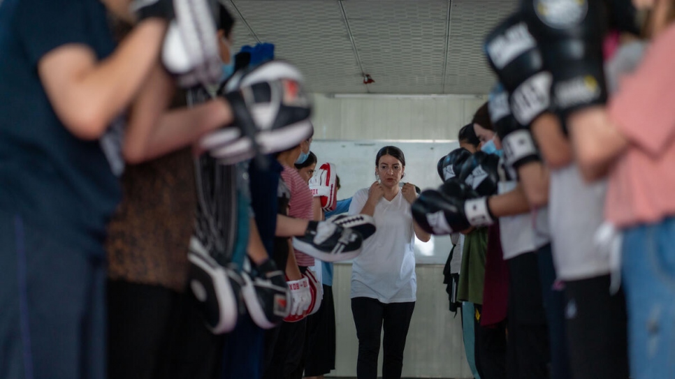 Nathifa ha entrenado a más de cien mujeres desde que inició el programa de boxeo en 2018.