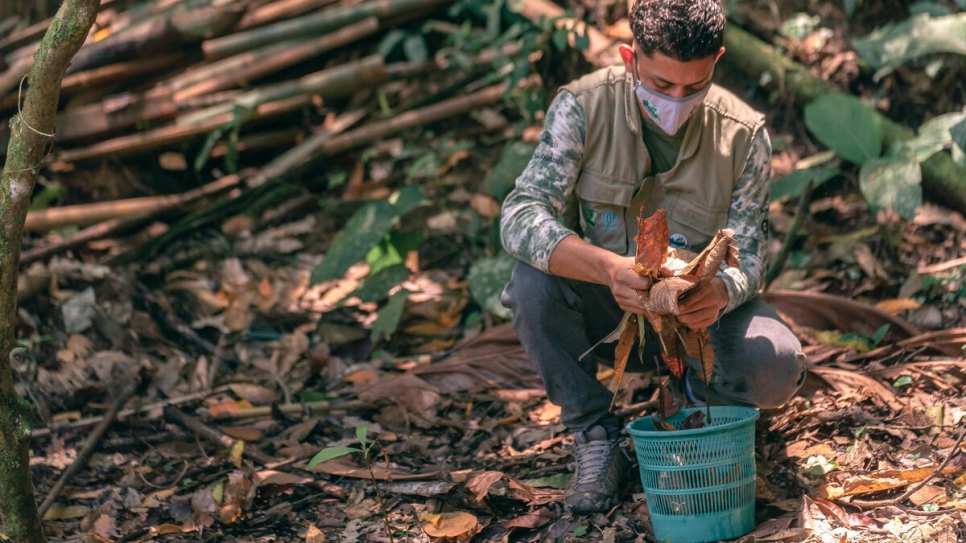 Antes de empezar en FUNDAECO, Joshua solo tenía trabajo esporádico como jornalero. Forma parte de los más de 1,3 millones de personas que se han visto forzadas a huir de Centroamérica por la violencia y la persecución.