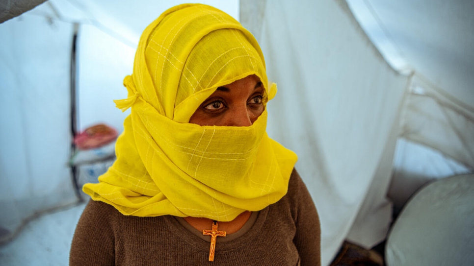 La refugiada eritrea Selam* fue desplazada del campamento de refugiados de Adi-Harush, en Tigray, en el punto álgido del conflicto. Ahora vive en el campamento de Alemwach, en la región de Amhara.